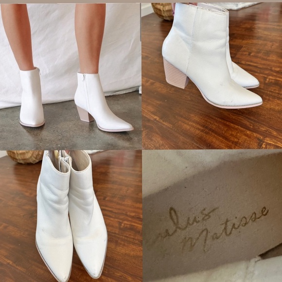 Matisse X LuLus White Ankle Boots - Picture 1 of 1